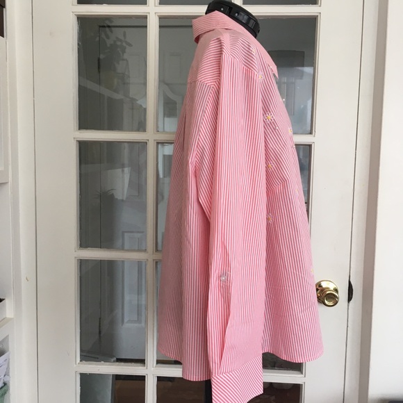 3 for $25 - Rafaella Stripe Embellished Cotton Shirt - Picture 5 of 11